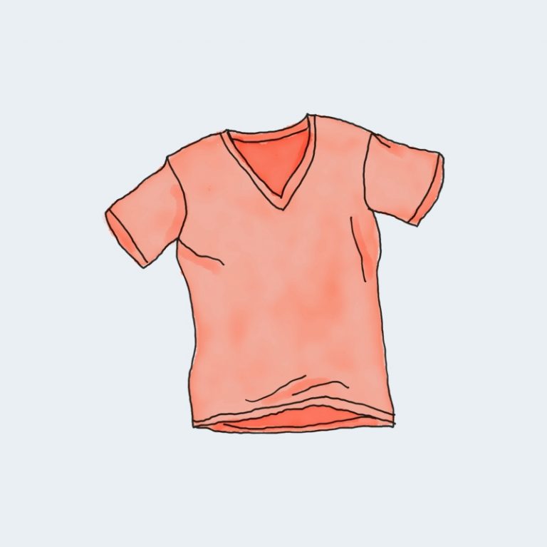 V-hals T-skjorte